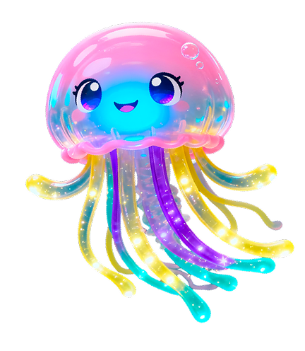 Lula laranja nadando